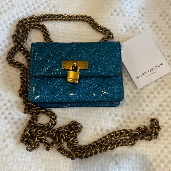 Kurt Geiger Micro Brixton Crossbody Bag TEAL Glitter
Kurt Geiger London NWT🦄 - Picture 9 of 12